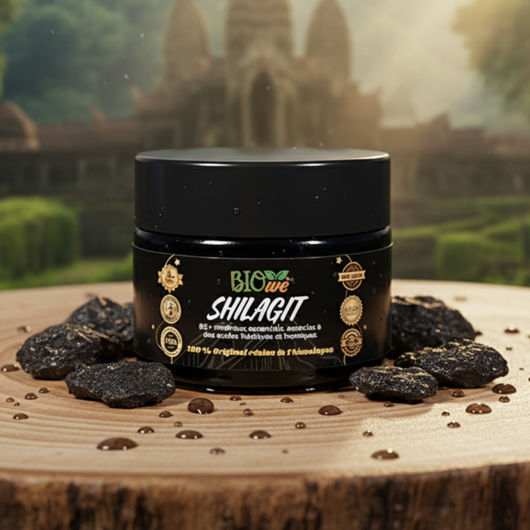 SHILAJIT BIO’WÈ – Résine pure de l’Himalaya | Vitalité, énergie et équilibre naturel
