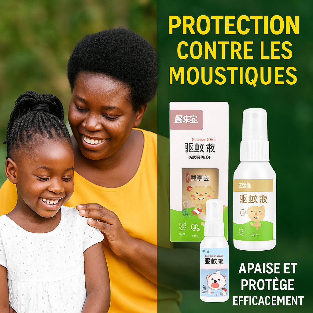 Spray Anti-Moustique Naturel pour Enfants & Adultes – 50 ml– Protection 4h