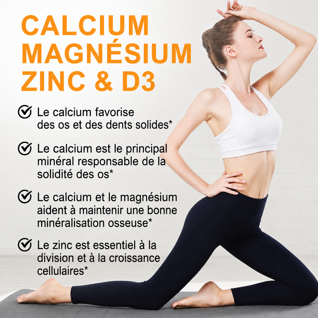 Calcium + Magnésium + Zinc & Vitamine D3