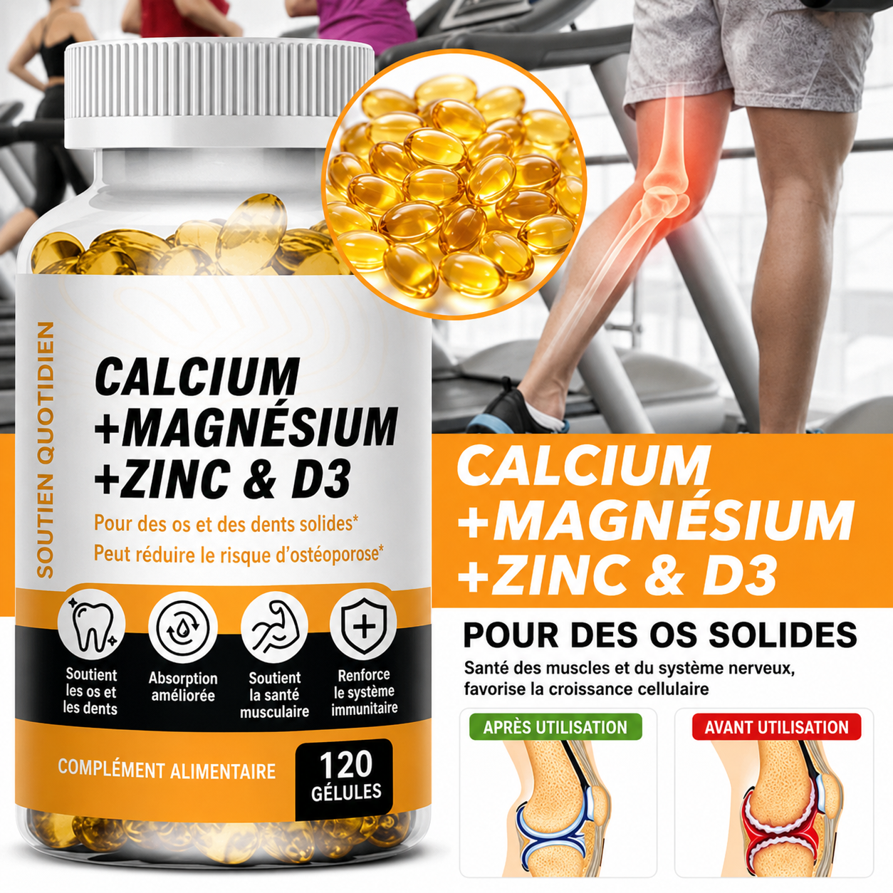 Calcium + Magnésium + Zinc & Vitamine D3