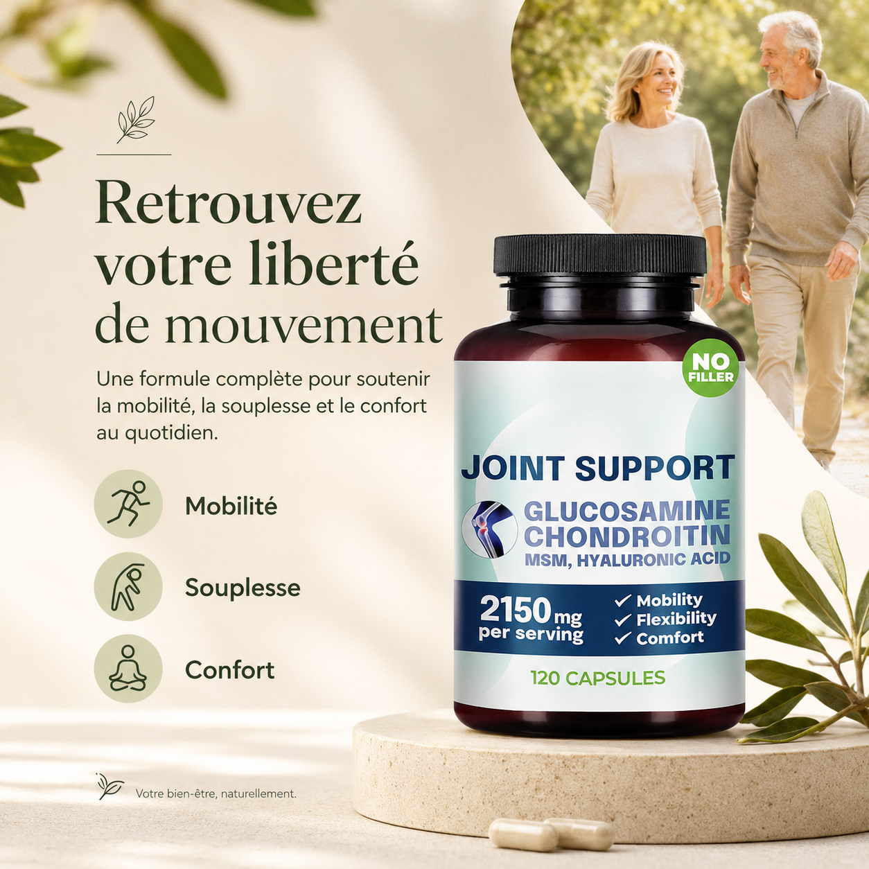 Joint Support _ Glucosamine • Chondroïtine • MSM • Acide Hyaluronique
