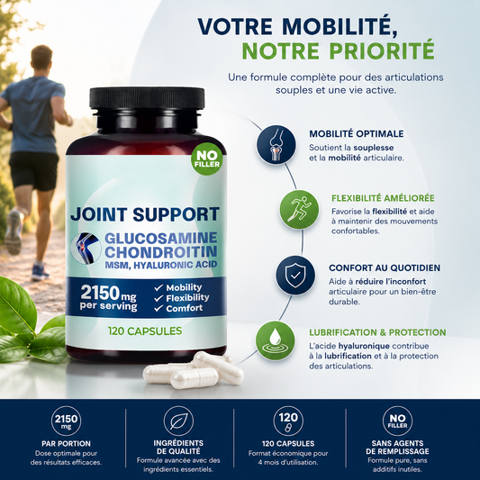 Joint Support _ Glucosamine • Chondroïtine • MSM • Acide Hyaluronique