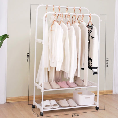 🧥 Portant à Vêtements Multifonction sur Roulettes – Compact, Pratique & Élégant