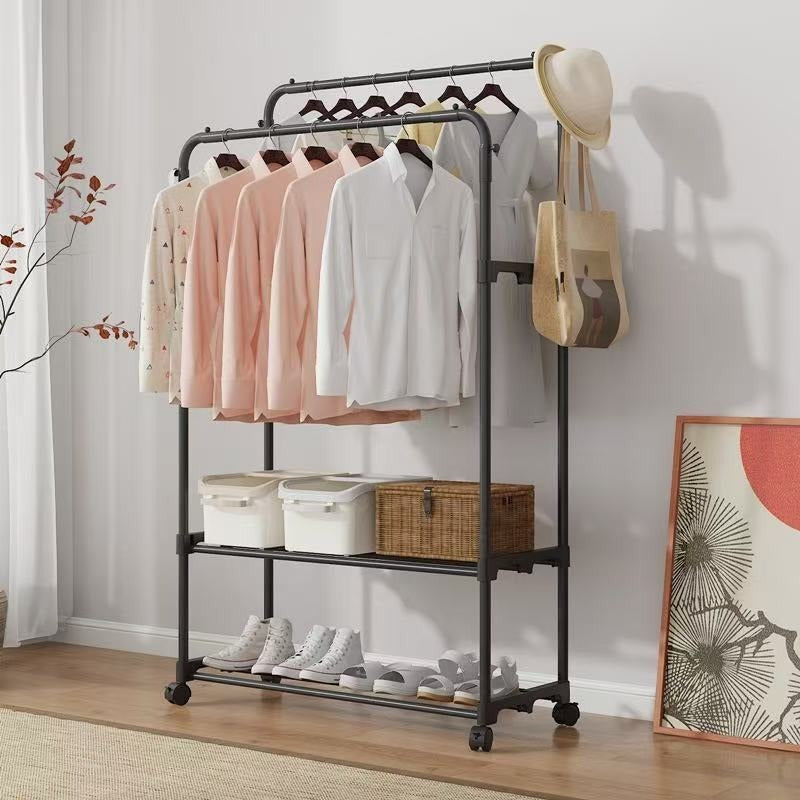 🧥 Portant à Vêtements Multifonction sur Roulettes – Compact, Pratique & Élégant