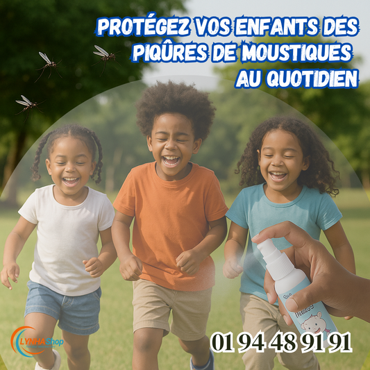 Spray Anti-Moustique Naturel pour Enfants & Adultes – 50 ml– Protection 4h